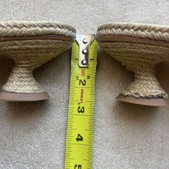 Paloma Barcelo Brown Leather Knot Straps Jute Heel Sandal Women EU 37 US 6.5 - Picture 13 of 16